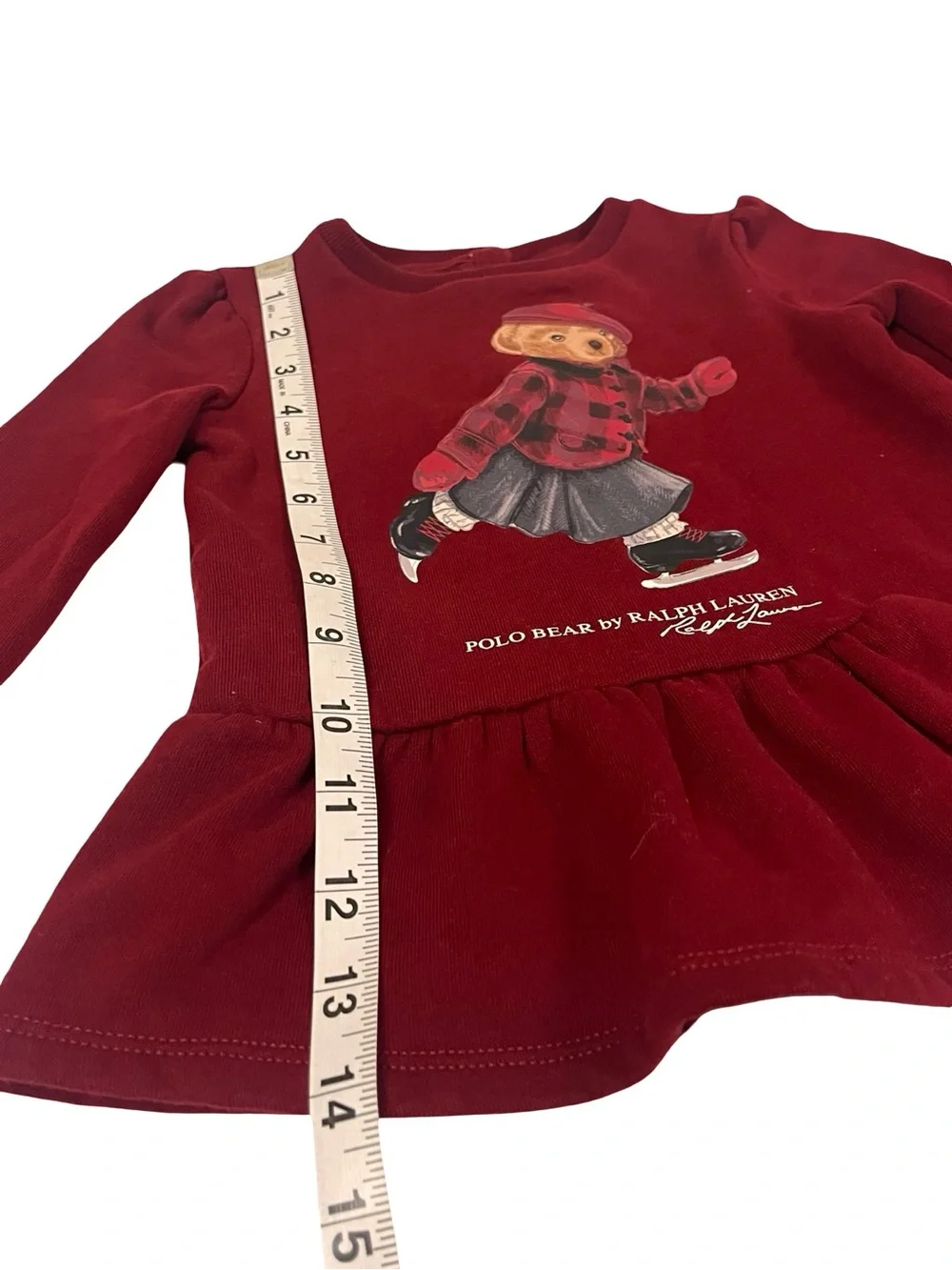 HTF Ralph Lauren Girl Polo Skating Bear Top Legging Sz 24 M Holiday Picture Day